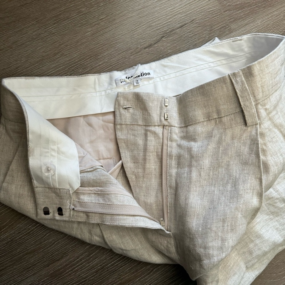 REFORMATION Alex Mid Rise Linen Pant - Picture 7 of 9